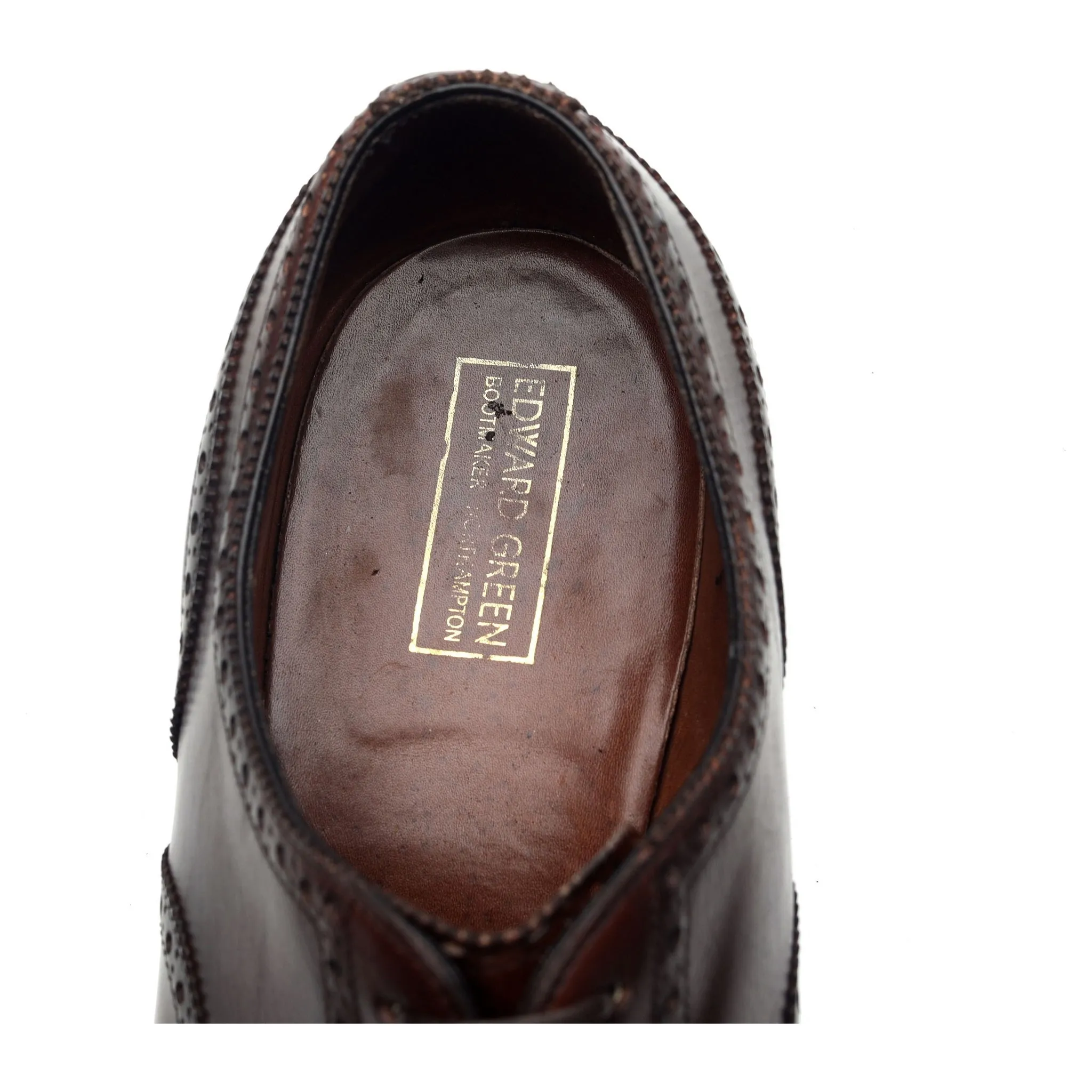 'Cadogan' Dark Brown Leather Oxford Semi Brogues UK 8.5 F