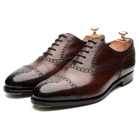 'Cadogan' Dark Brown Leather Oxford Semi Brogues UK 9 E