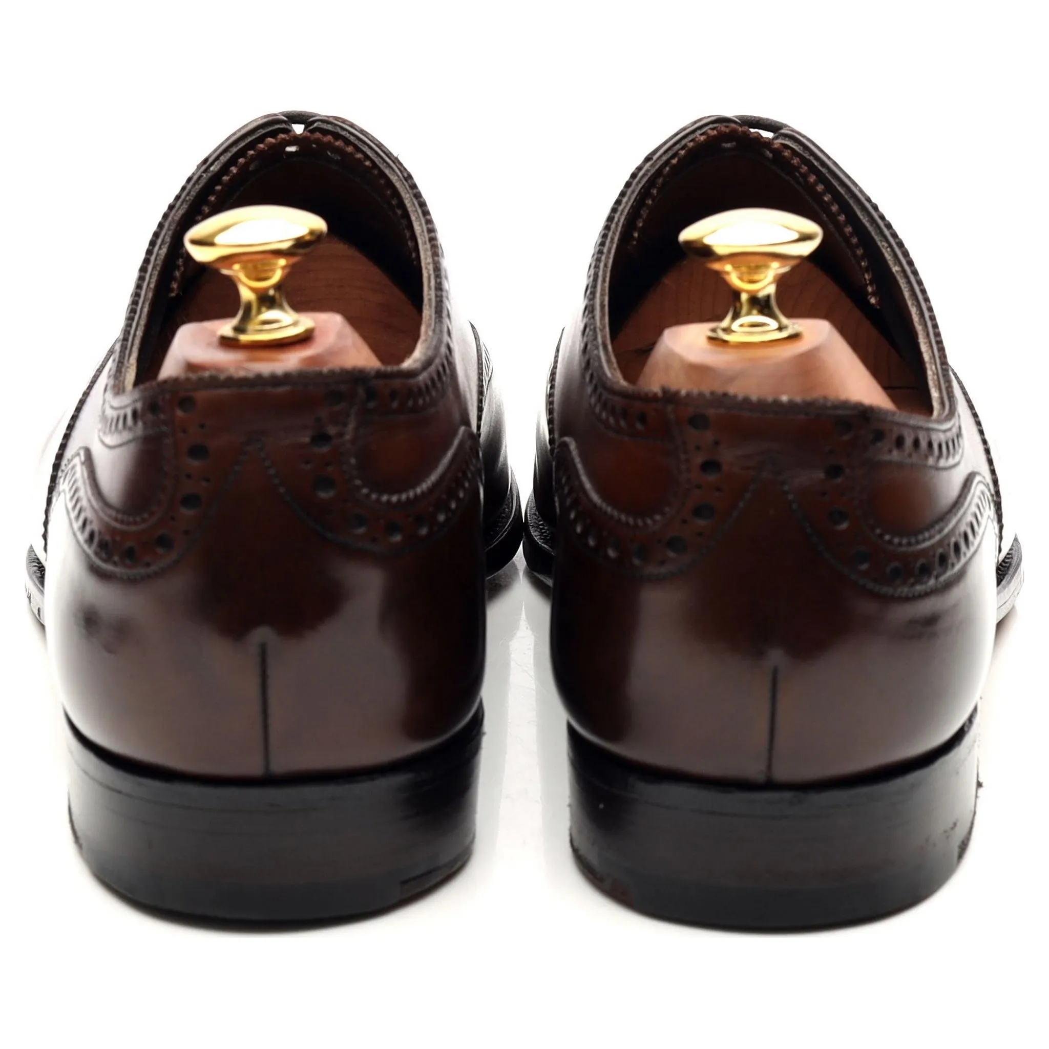 'Cadogan' Dark Brown Leather Oxford Semi Brogues UK 9 E