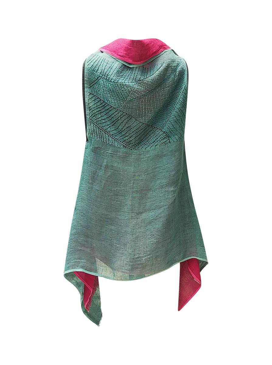 cape infinity duo linen teal pink