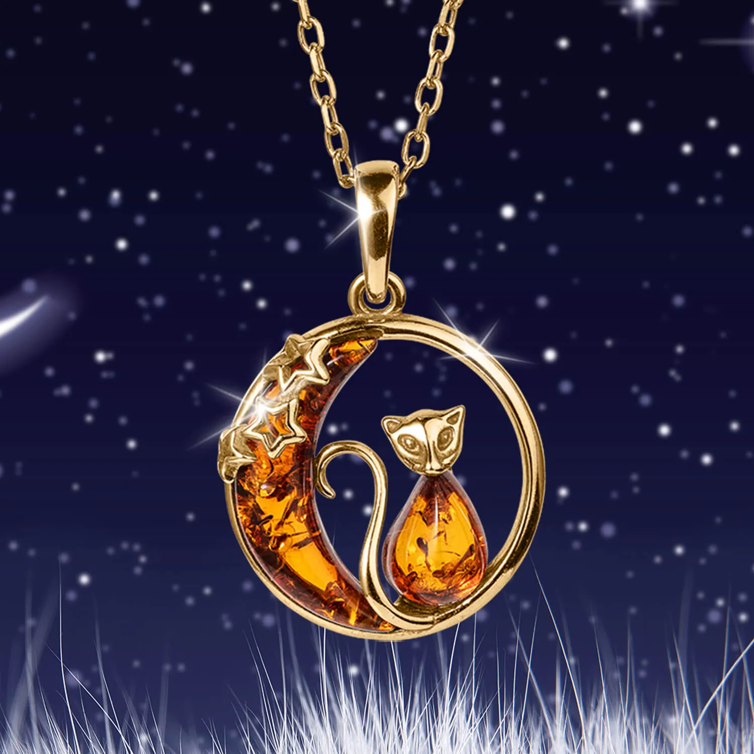 Cat In The Moon Pendant