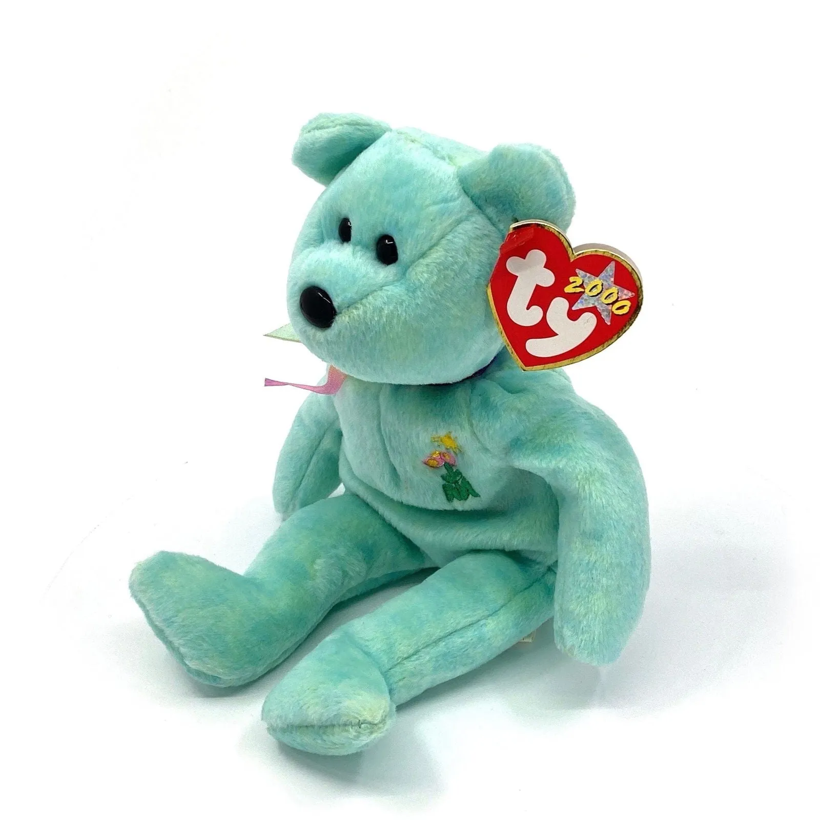 Charming Ty Original Beanie Babies 2000 ‘Ariel’ Bear Plush Toy - Vintage