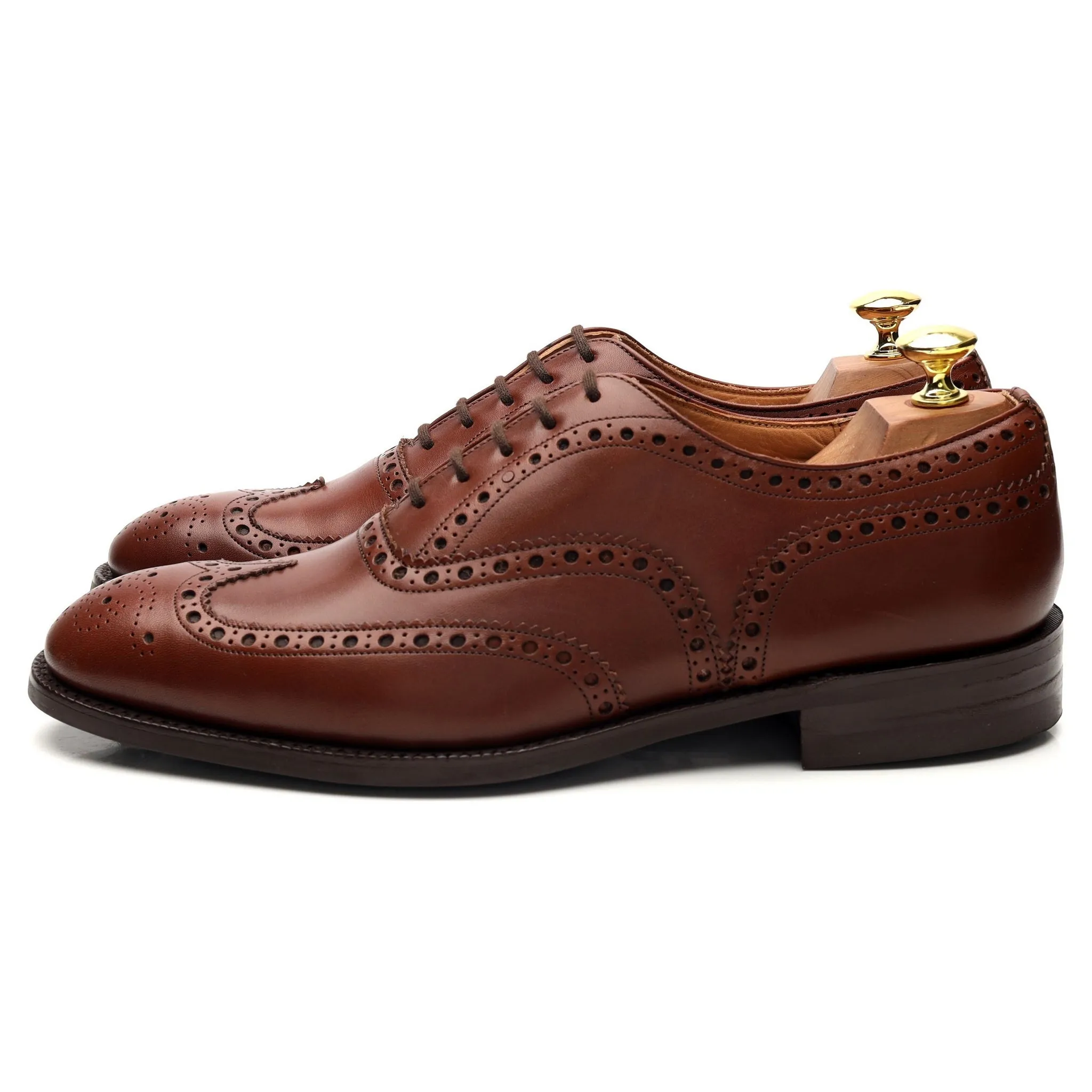 'Chetwynd' Tan Brown Leather Oxford Brogues UK 9 C