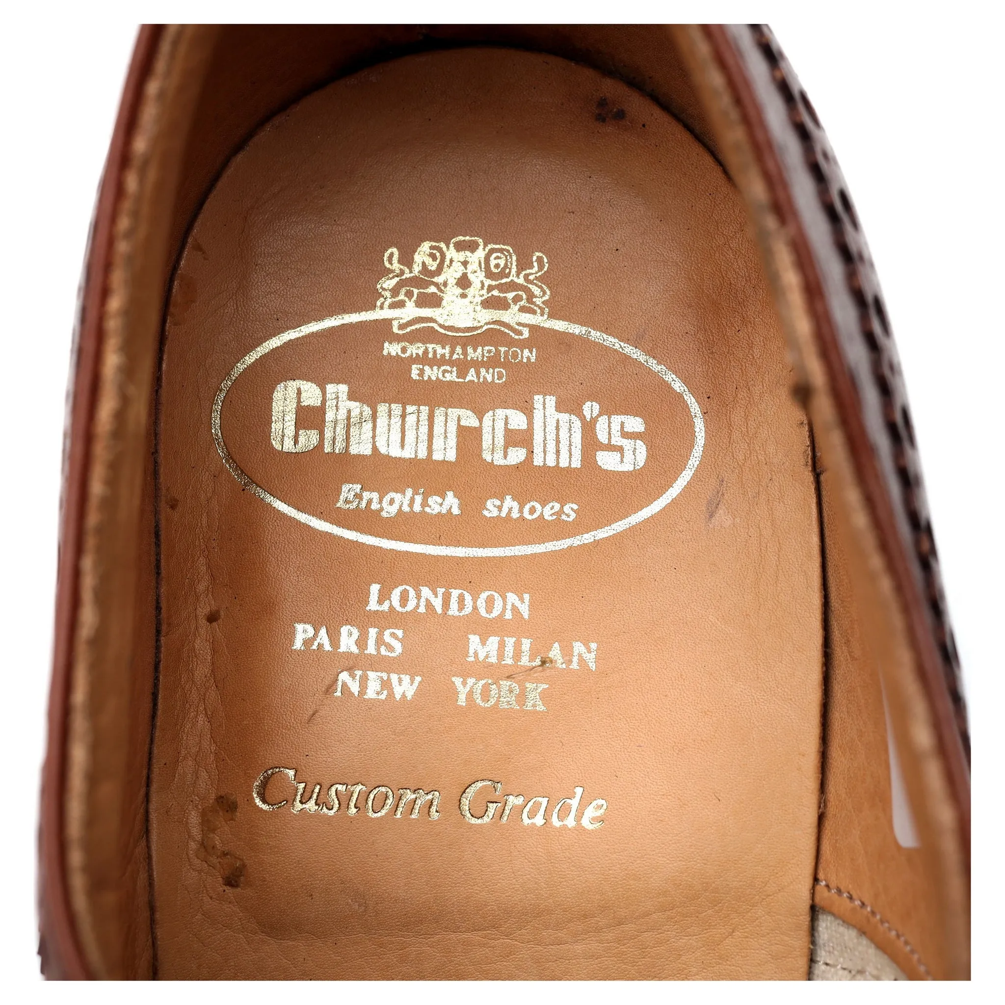 'Chetwynd' Tan Brown Leather Oxford Brogues UK 9 C