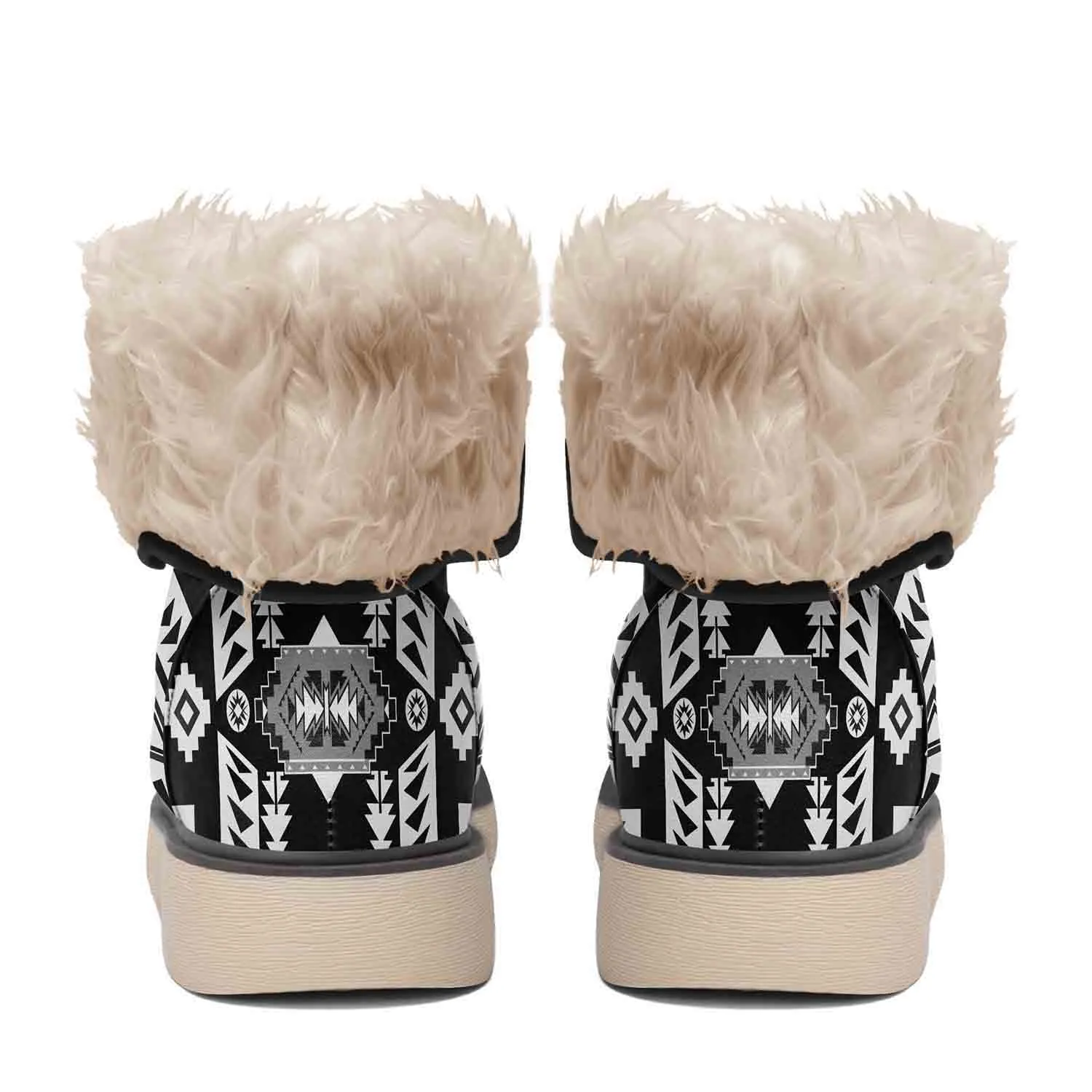 Chiefs Mountain Black and White Polar Winter Boots