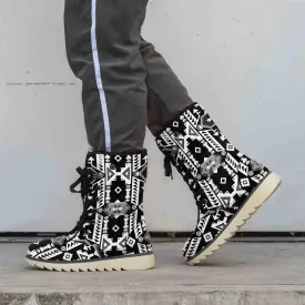 Chiefs Mountain Black and White Polar Winter Boots