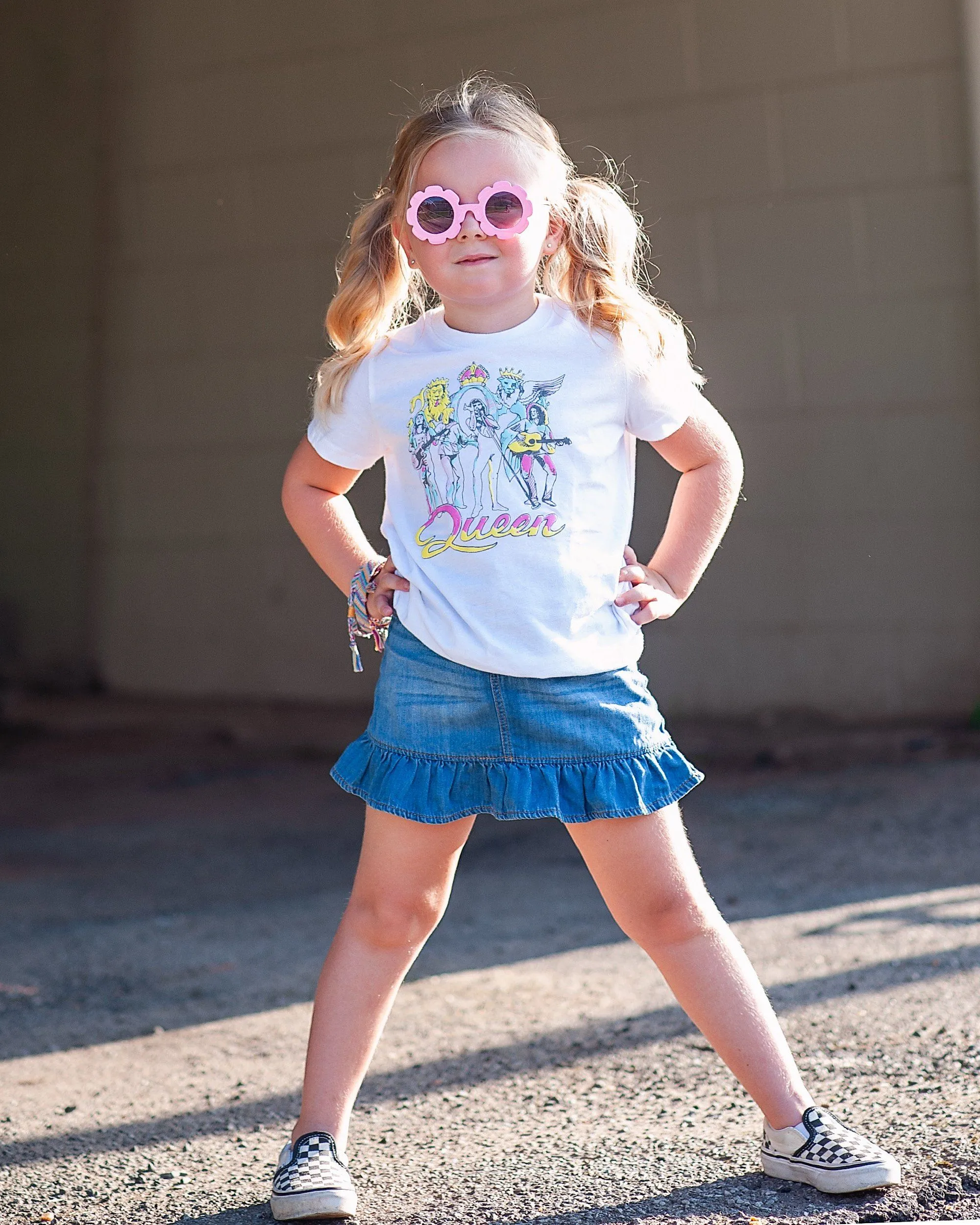 Children's Queen On Stage Puff White Tee