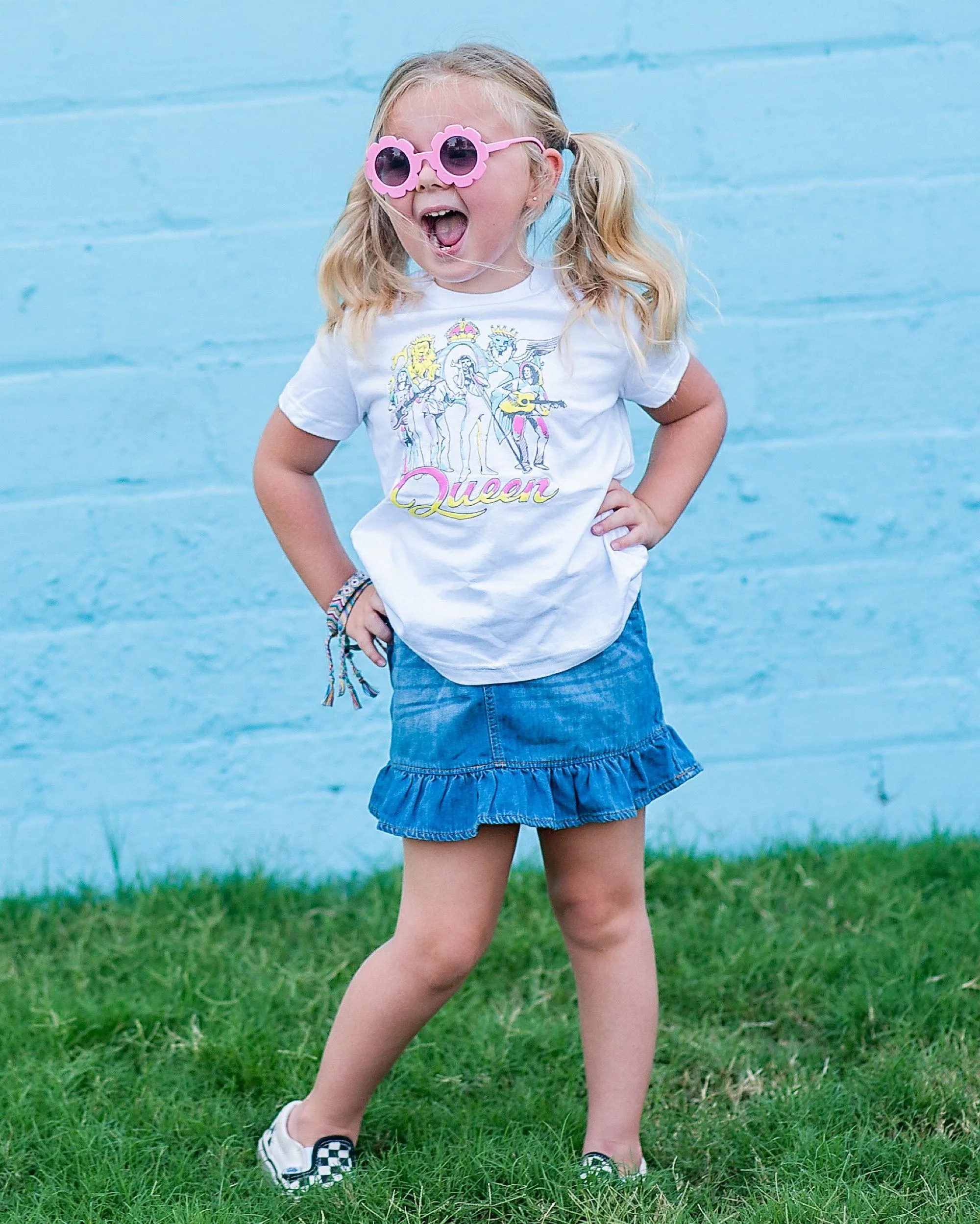 Children's Queen On Stage Puff White Tee