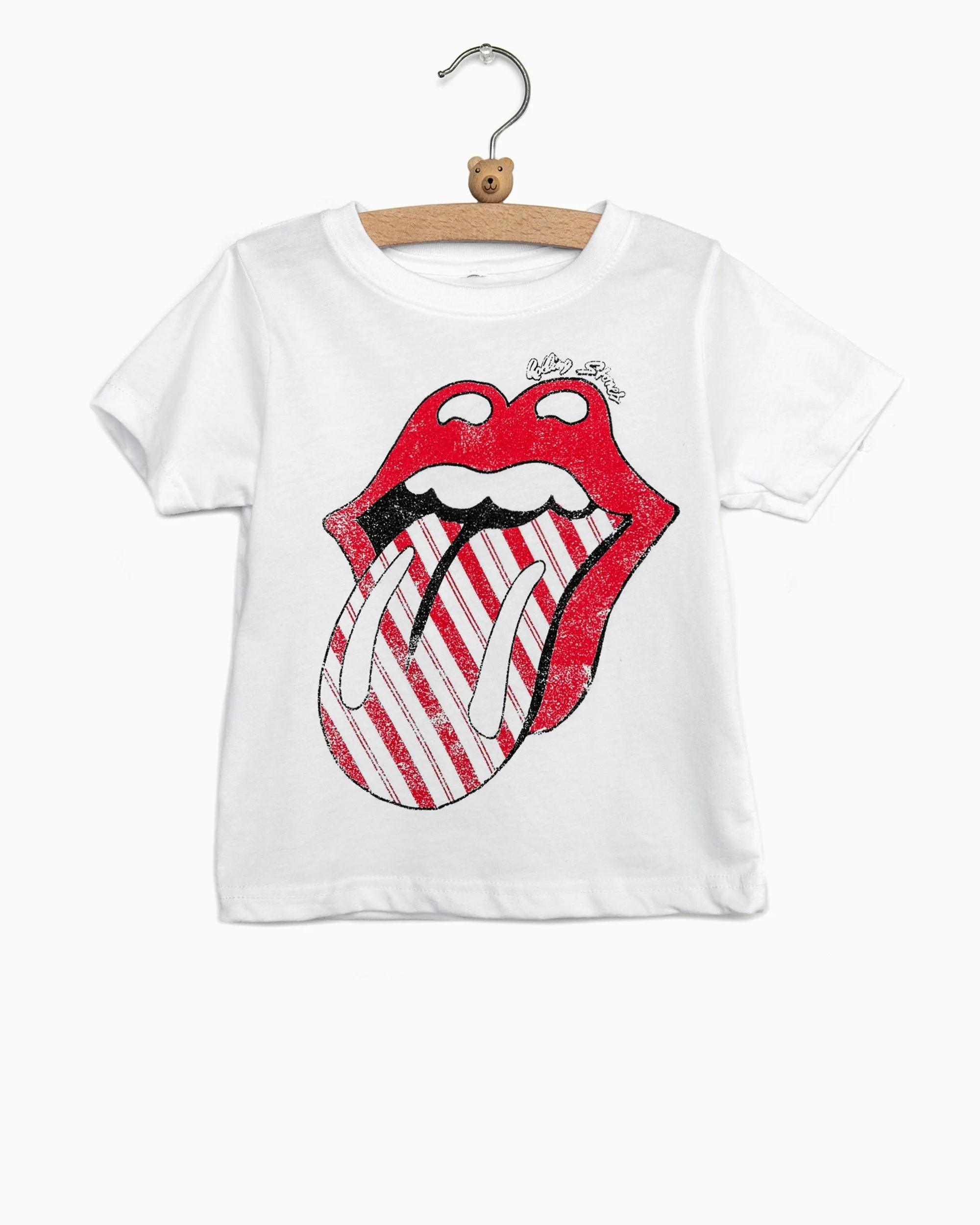 Children's Rolling Stones Candy Cane Lick White Tee