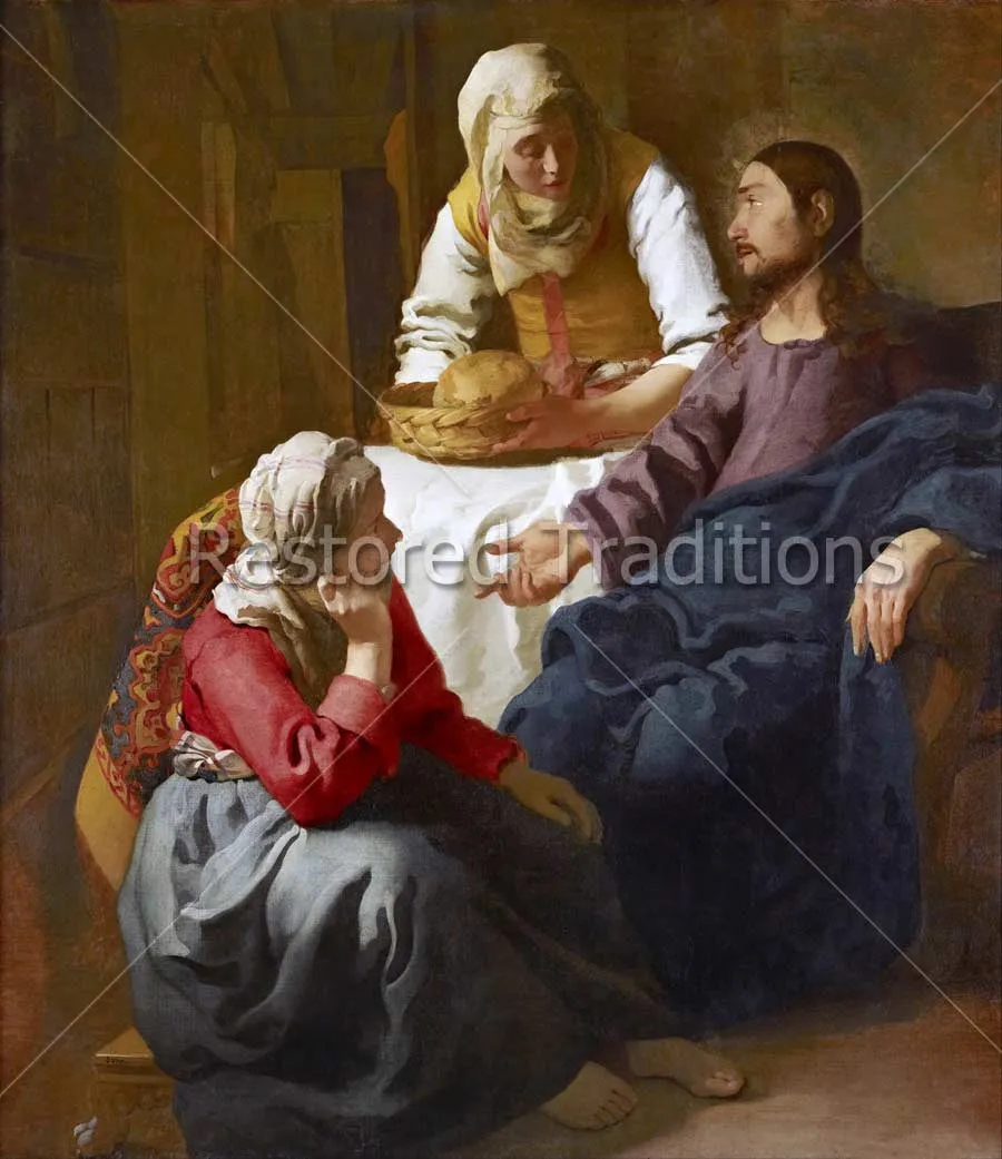 Christ With Mary and Martha – Vermeer