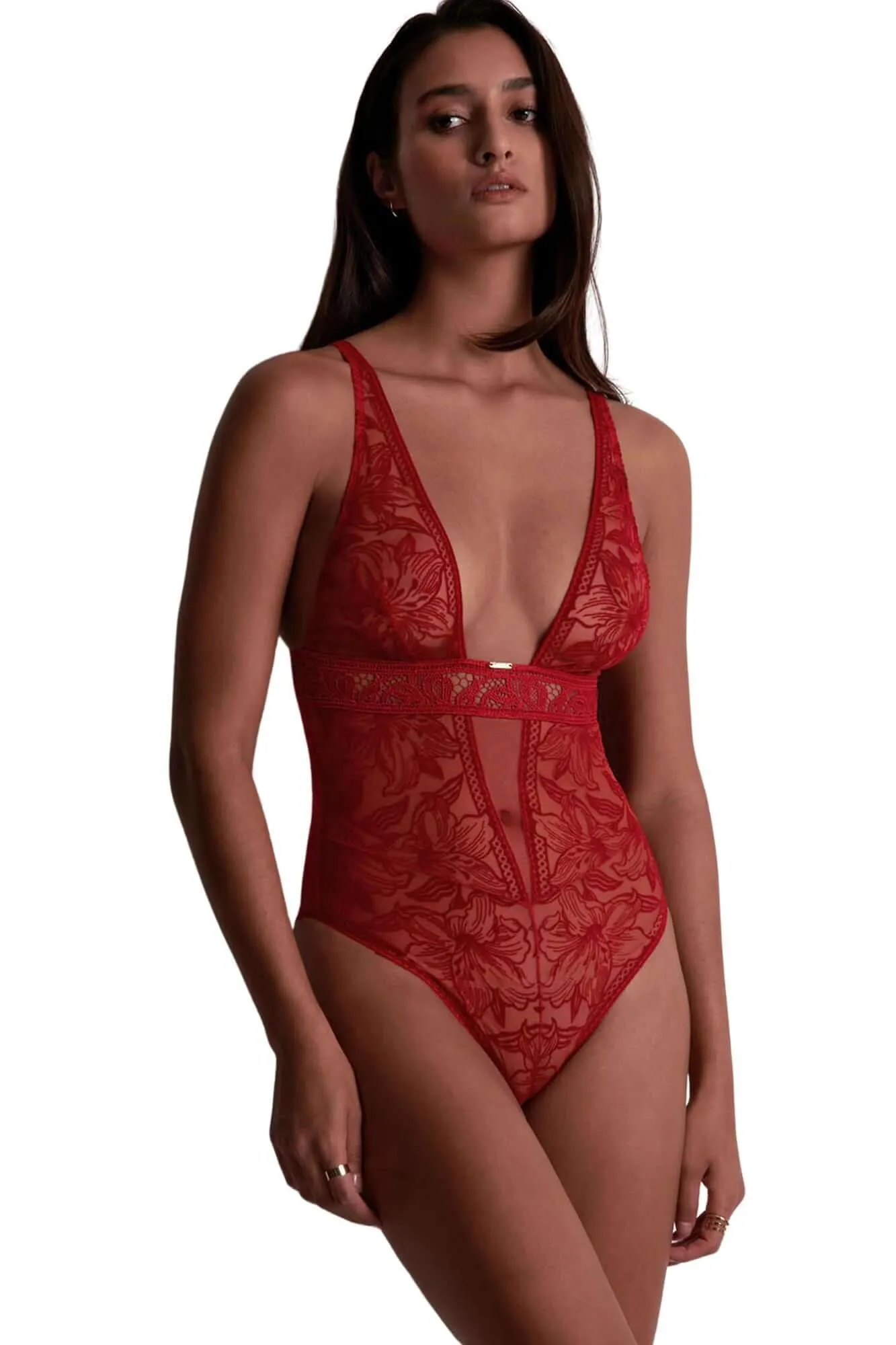 Coeur Bodysuit in Red