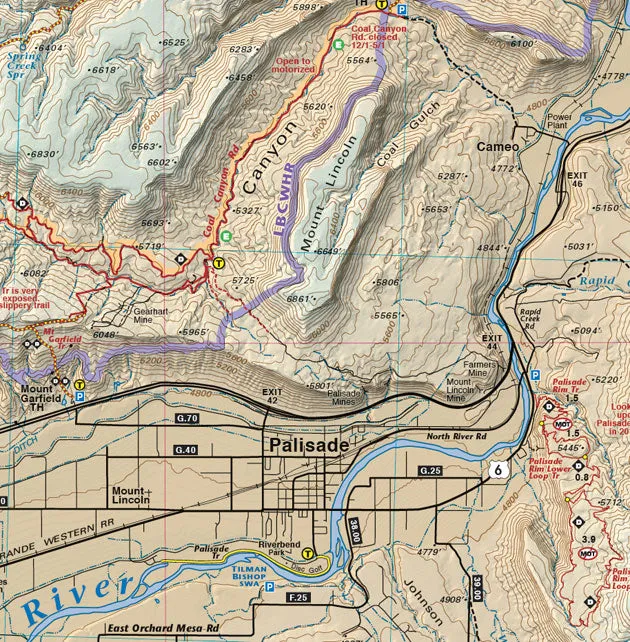 Colorado Fruita - Grand Junction - Trails and Recreation Topo Map | Latitude 40°