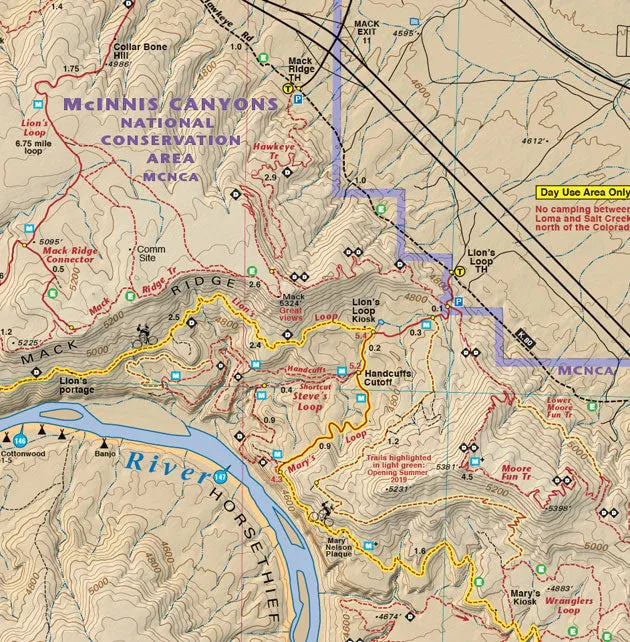 Colorado Fruita - Grand Junction - Trails and Recreation Topo Map | Latitude 40°