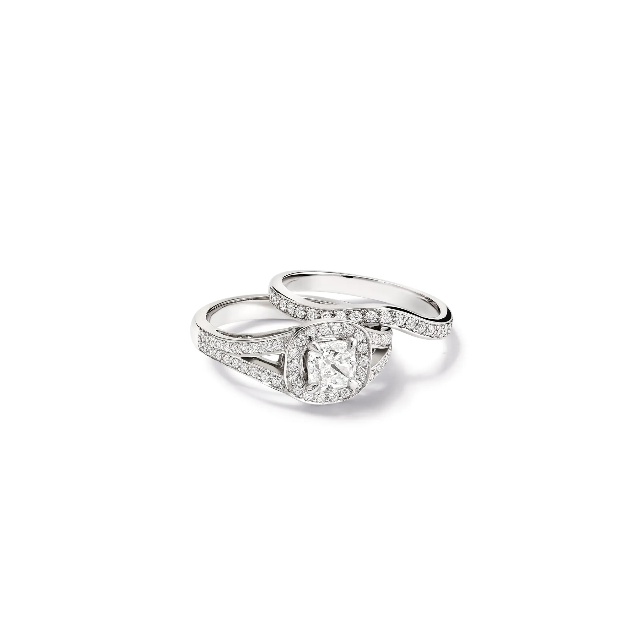 Constance Wedding Band 18ct White Gold - Diamond Pavé