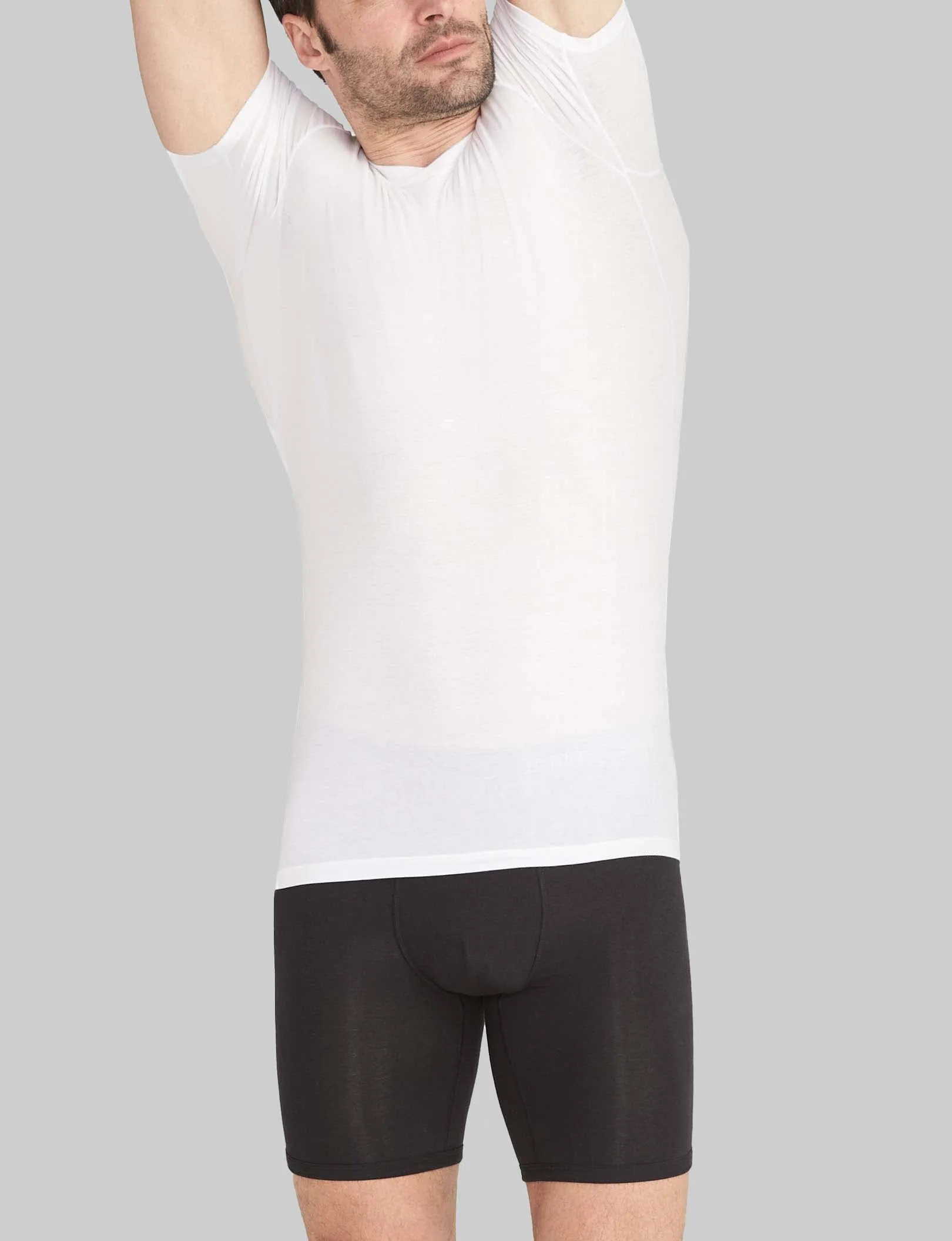 Cool Cotton High V-Neck Stay-Tucked Undershirt