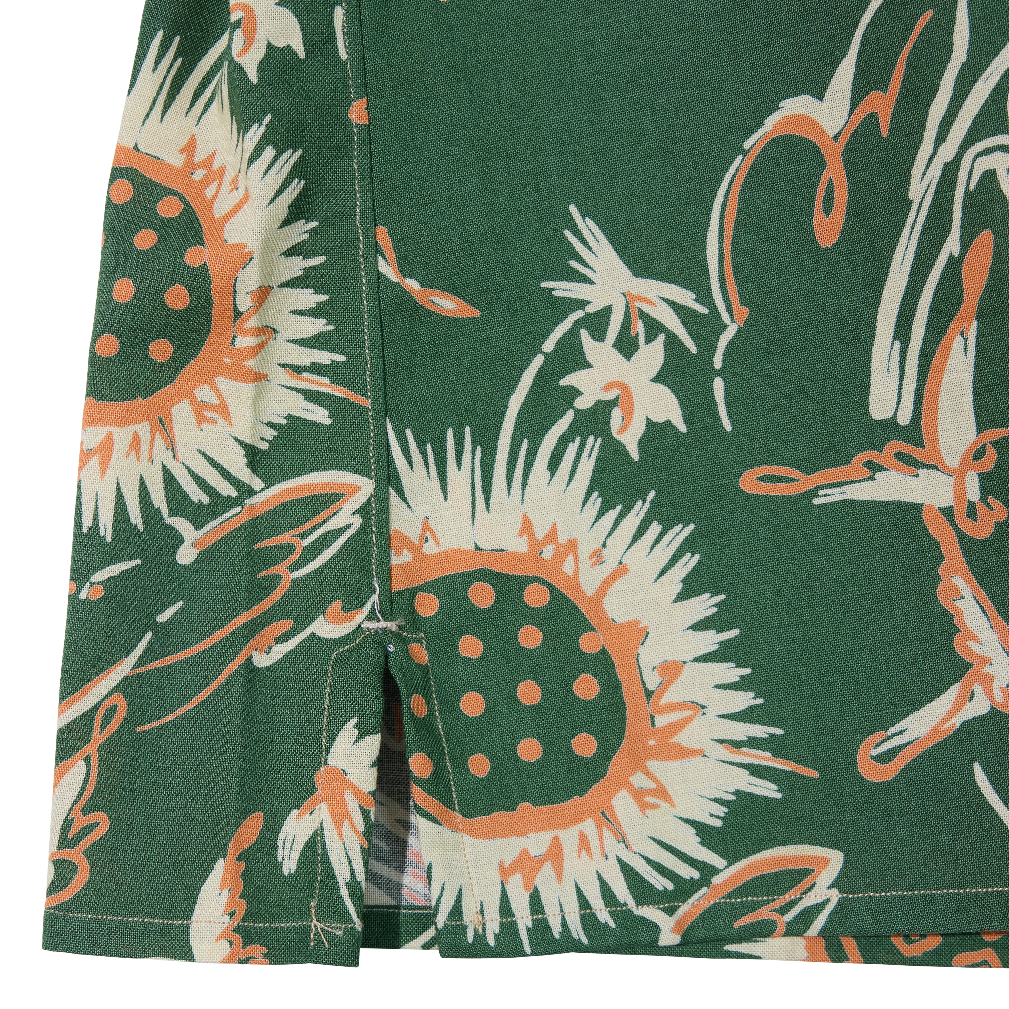 Cotton Palm Tree Print Summer Shirt