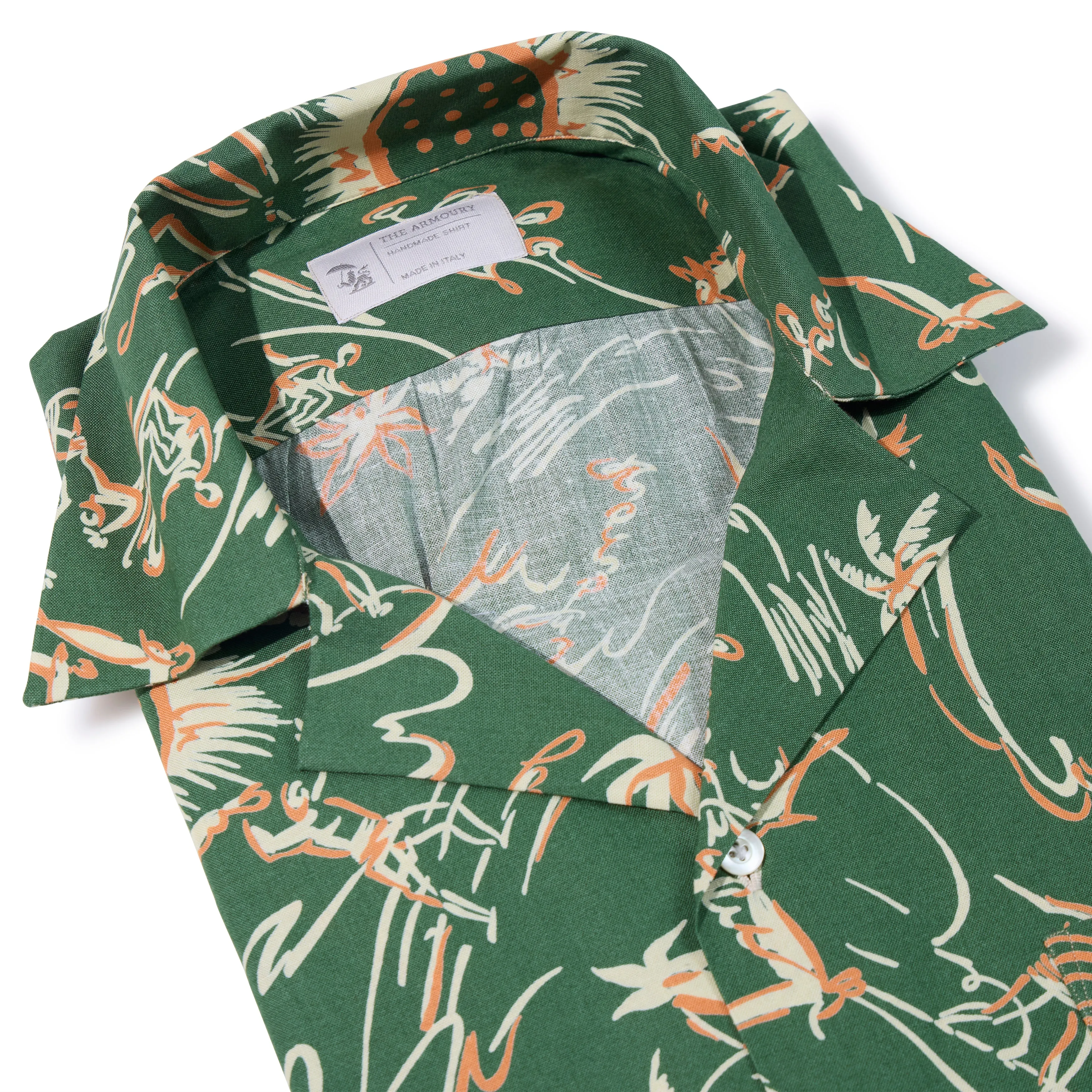 Cotton Palm Tree Print Summer Shirt