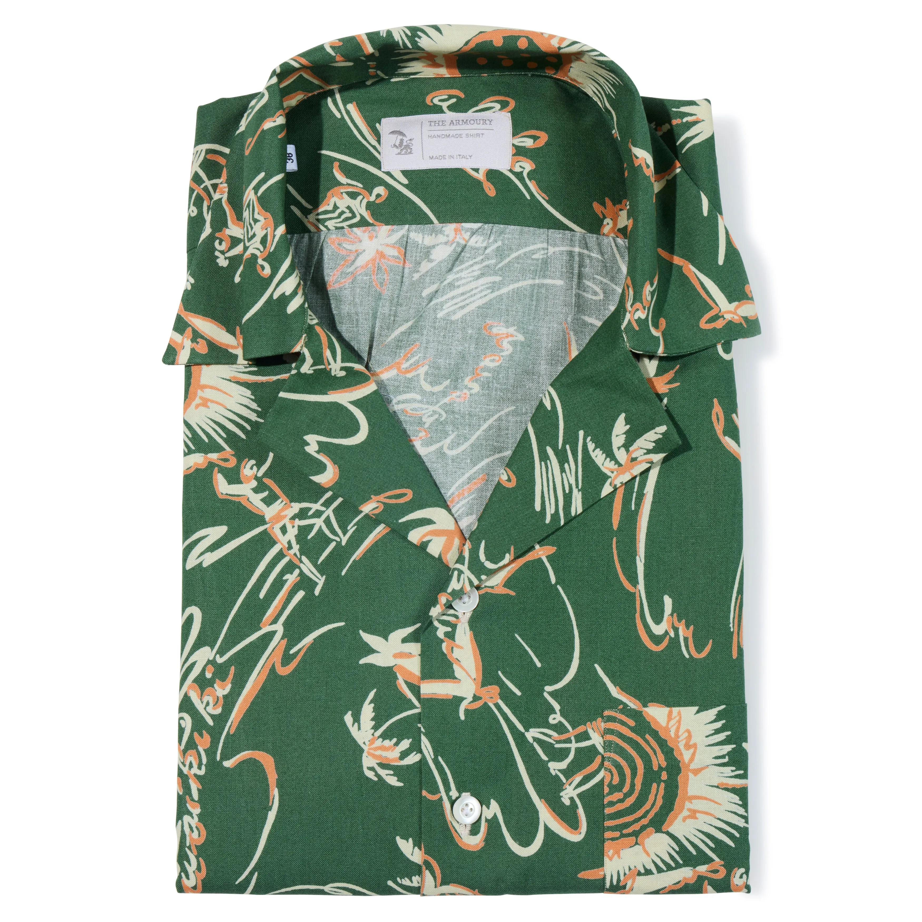 Cotton Palm Tree Print Summer Shirt