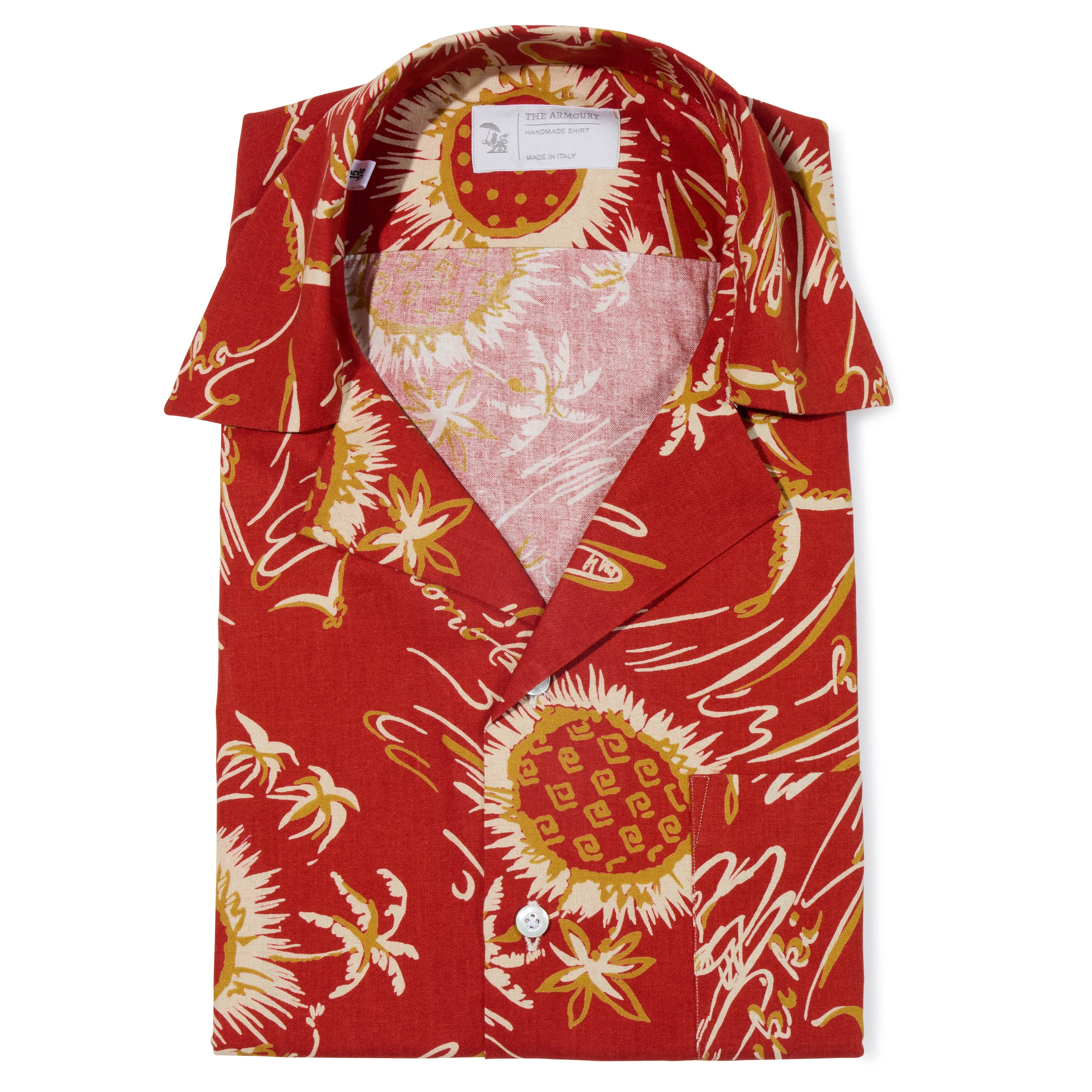 Cotton Palm Tree Print Summer Shirt