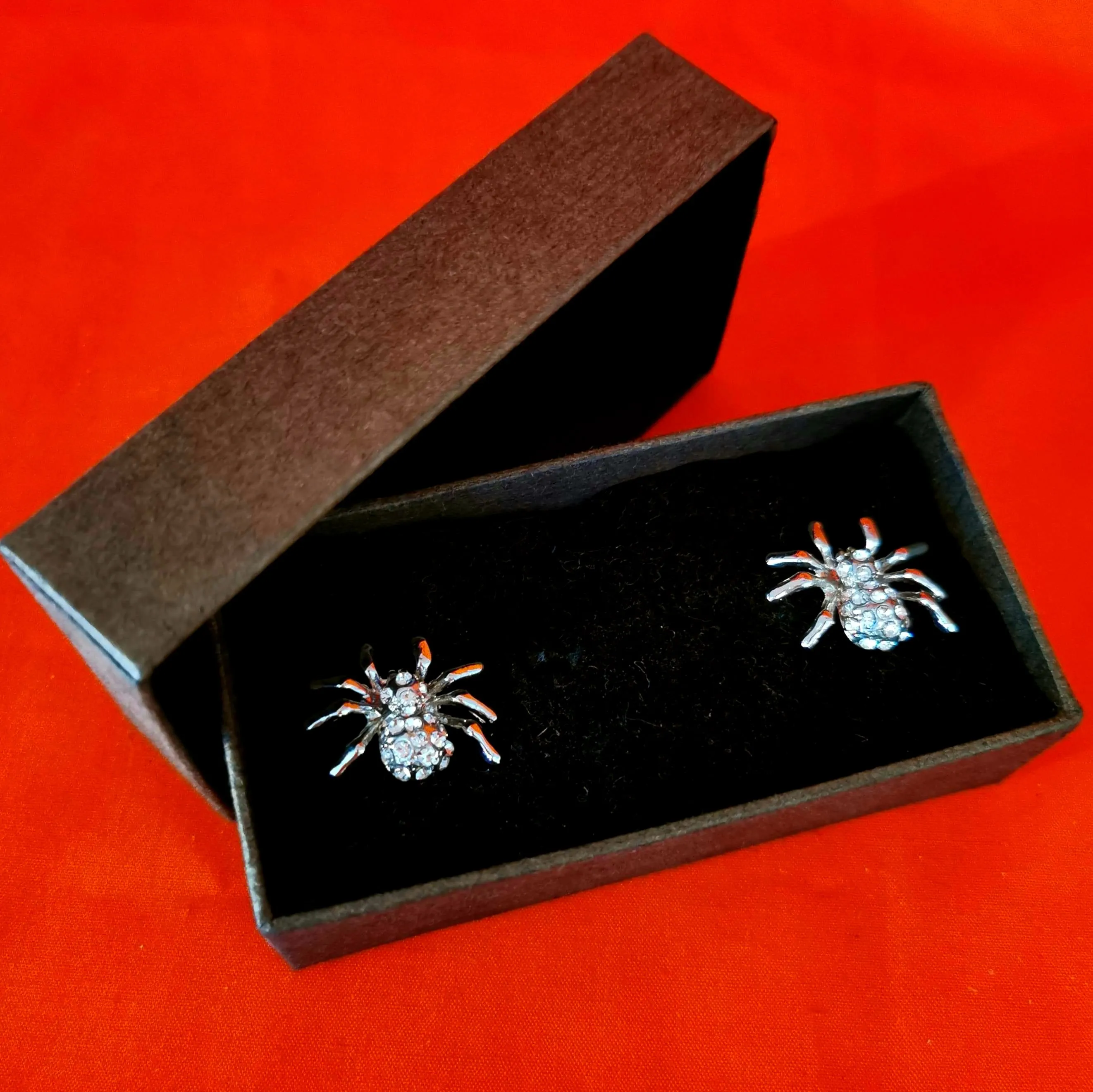 Diamante Spider Cufflinks