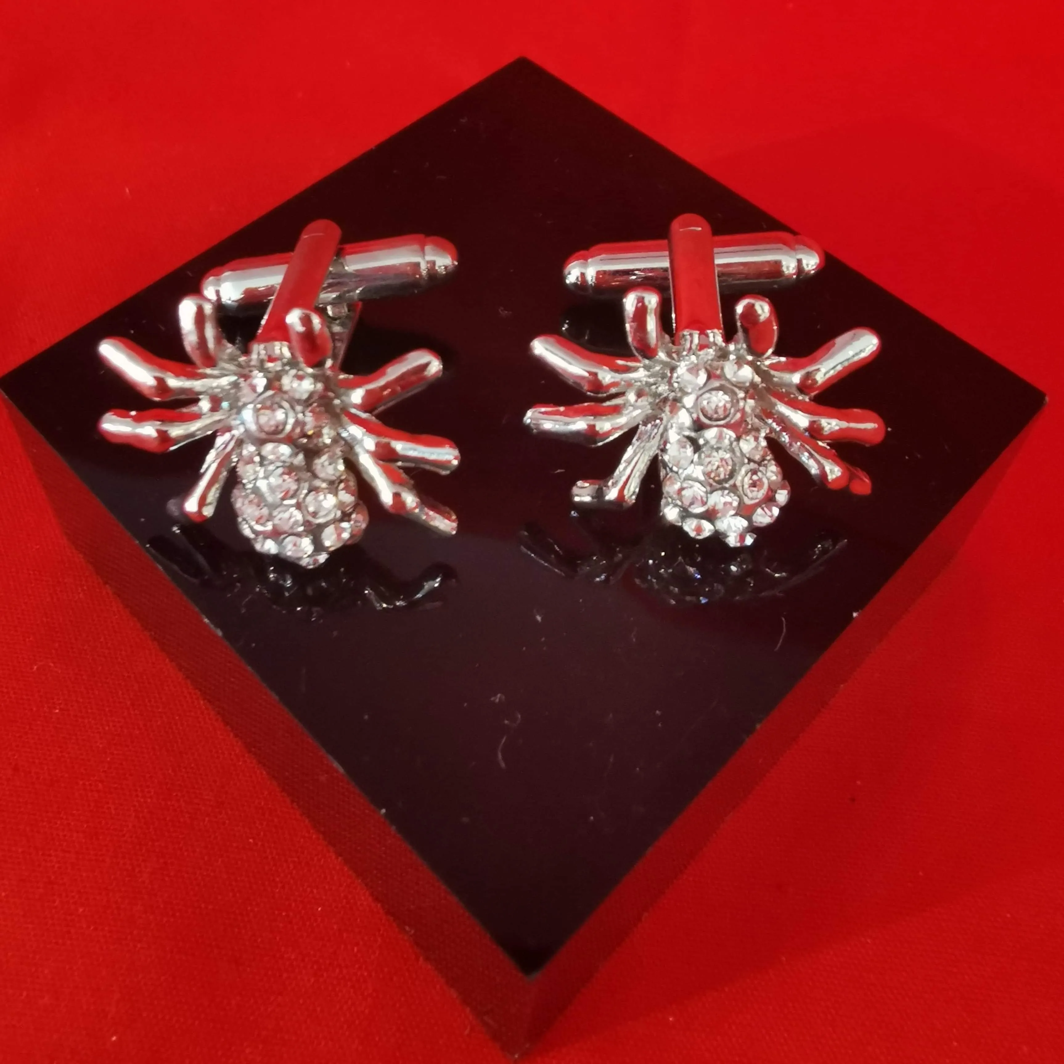 Diamante Spider Cufflinks