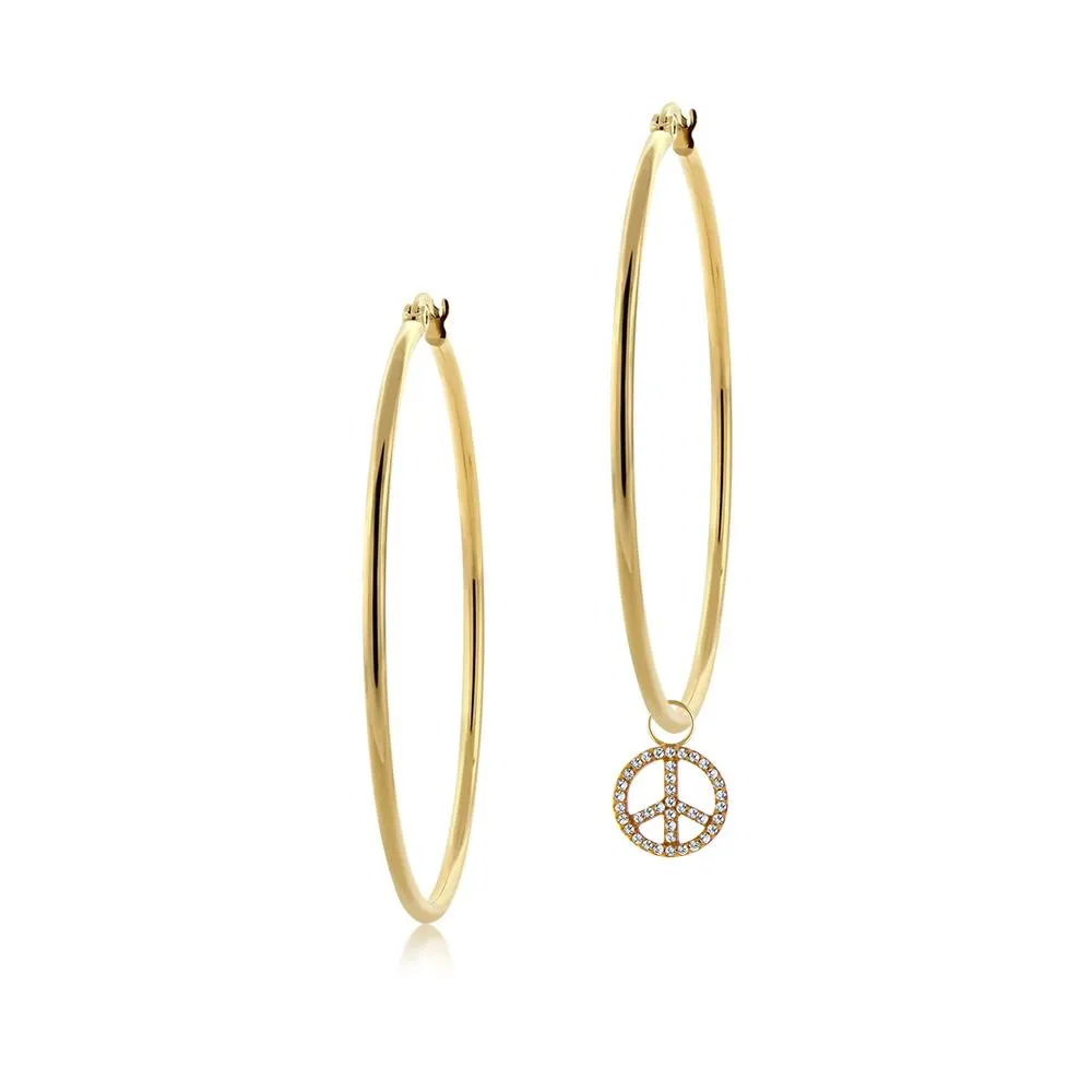 Diamond Peace Sign Charm