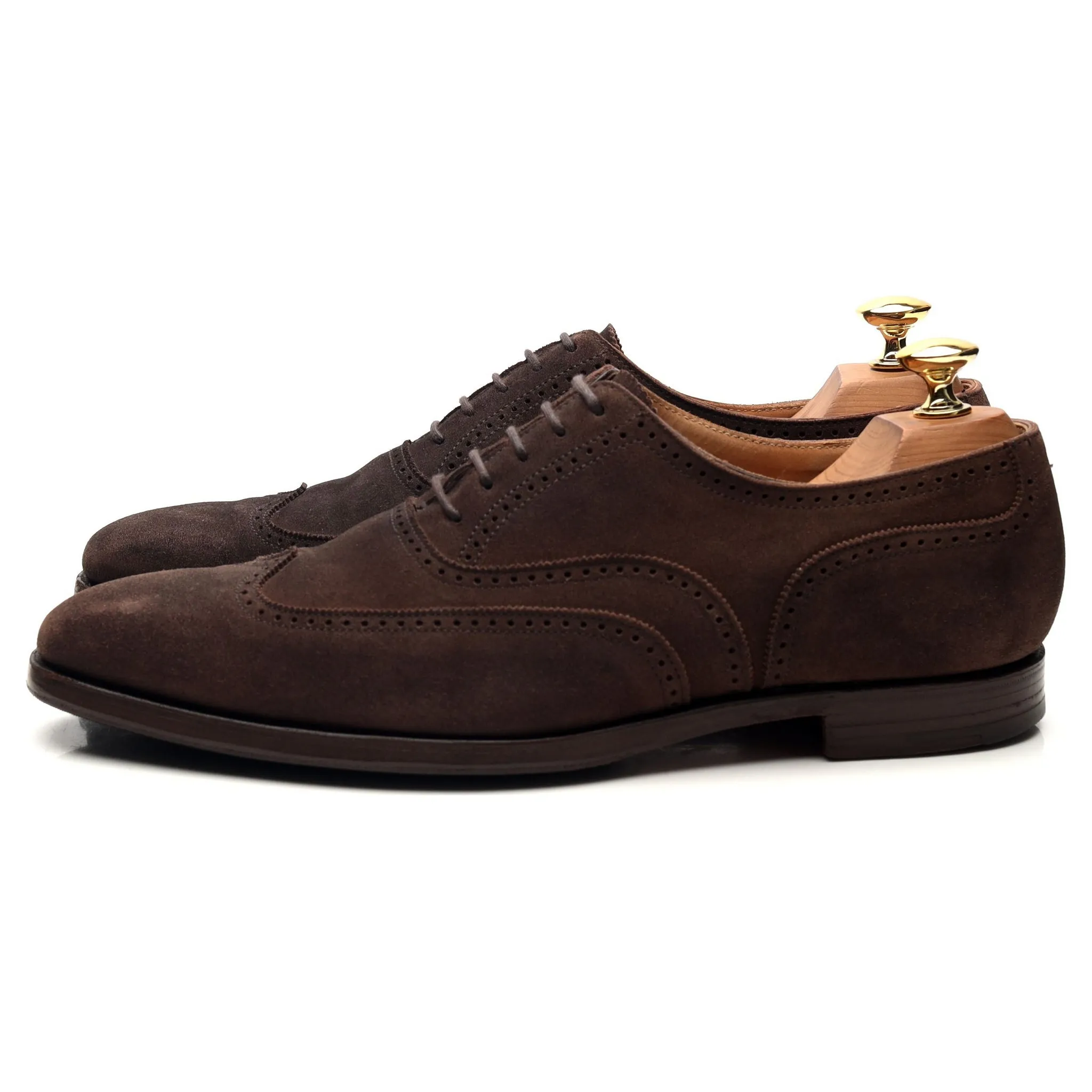 'Drummond' Dark Brown Suede Oxford Brogues UK 6 E