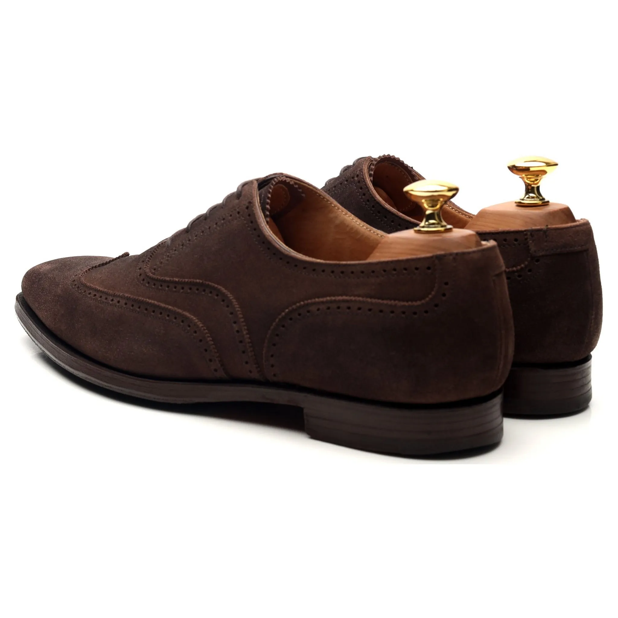 'Drummond' Dark Brown Suede Oxford Brogues UK 6 E