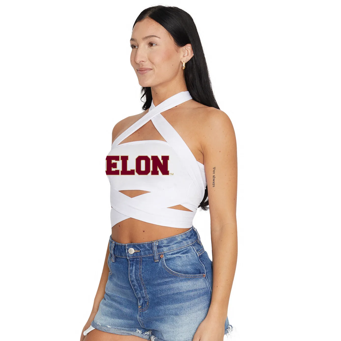 Elon White Multi Way Bandeau Top