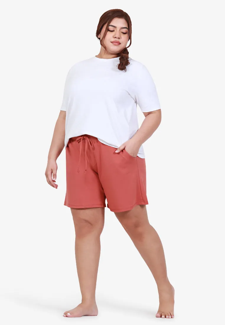 Ethel Easy Drawstring Shorts - Peach