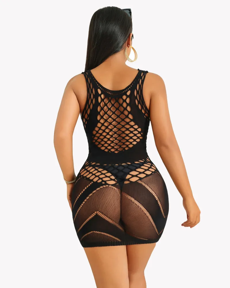 Fishnet Dress See Through Chemise