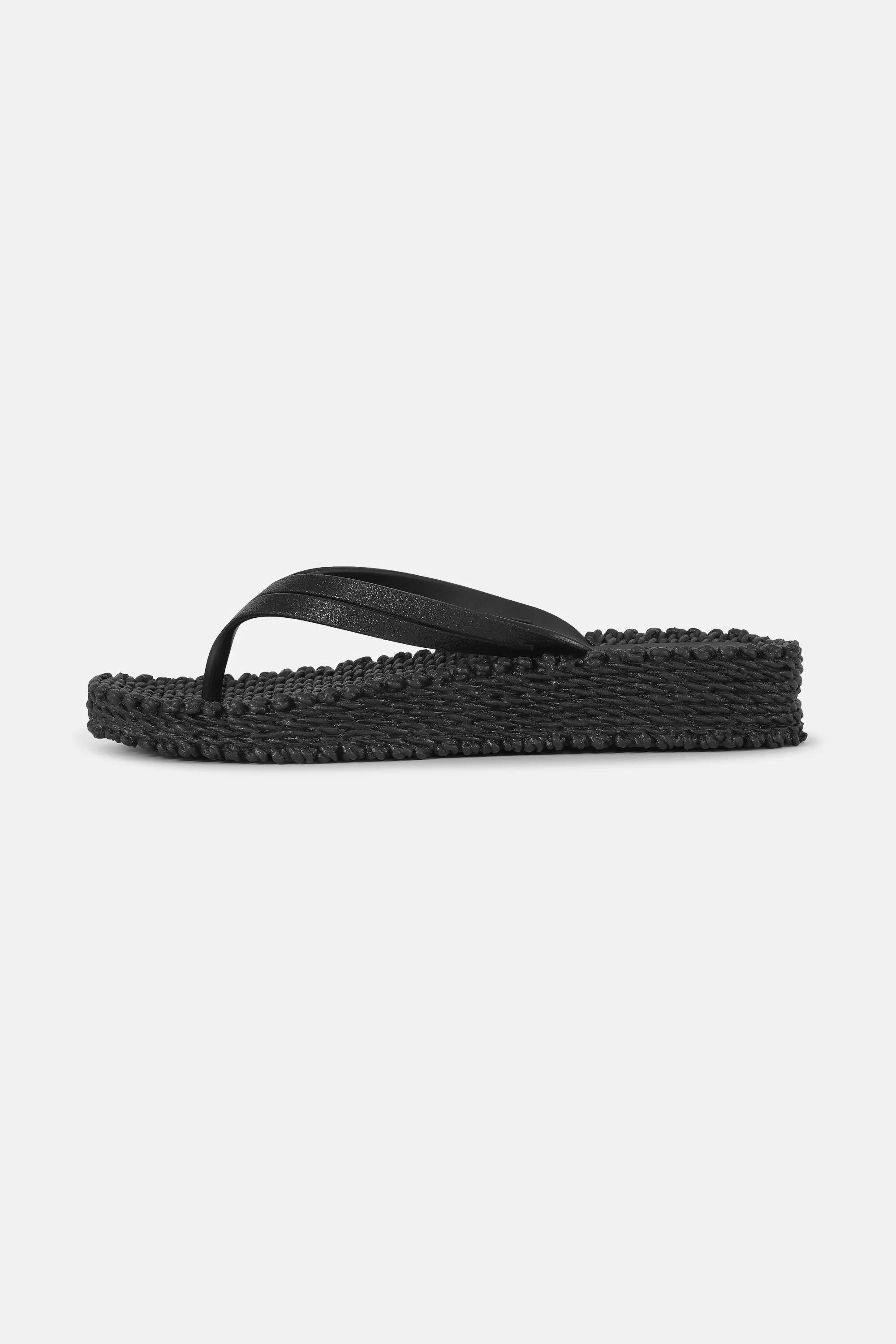 Flip Flop On Platform Sole - Black