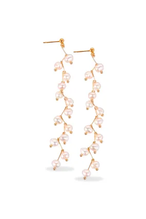 Floating Pearl Duster Earring