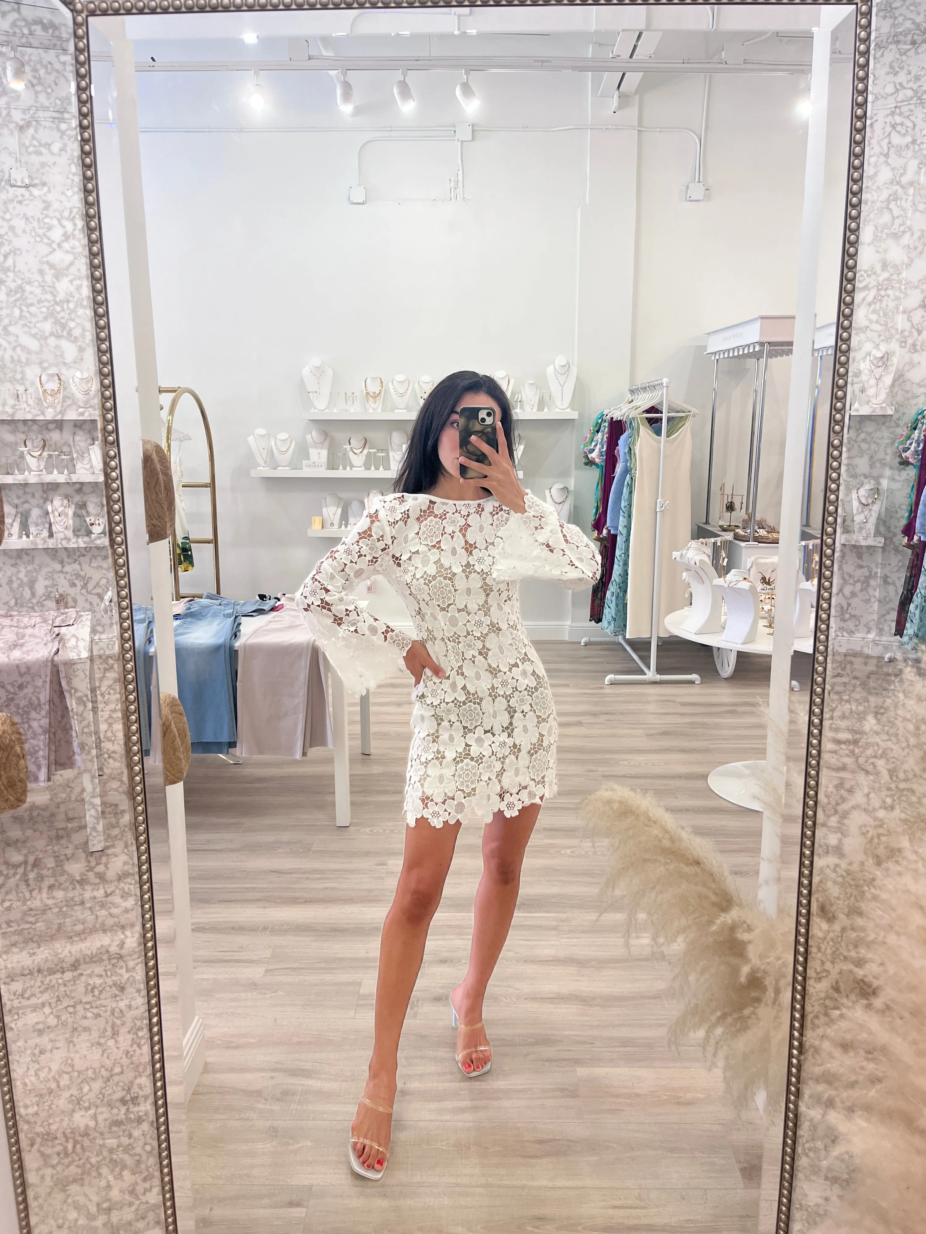 Flora Lace Mini Dress