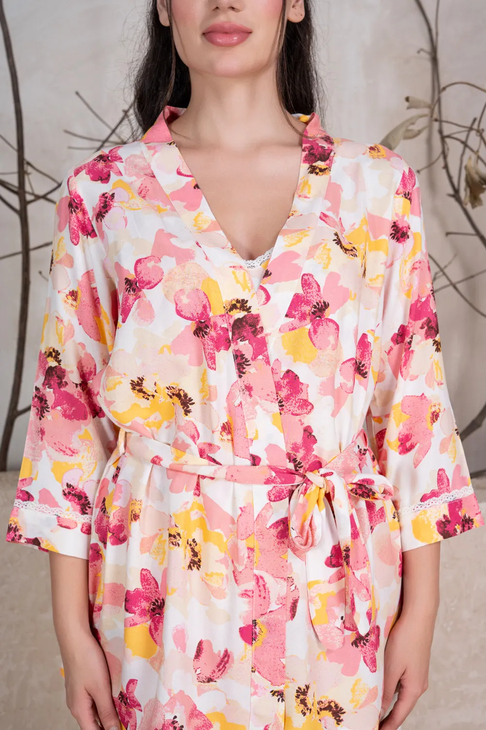 Floral Rayon Night suit with Shorts