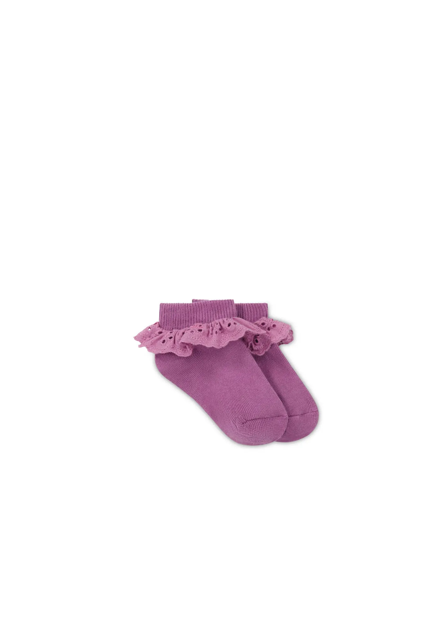 Frill Ankle Sock - Berry Jam