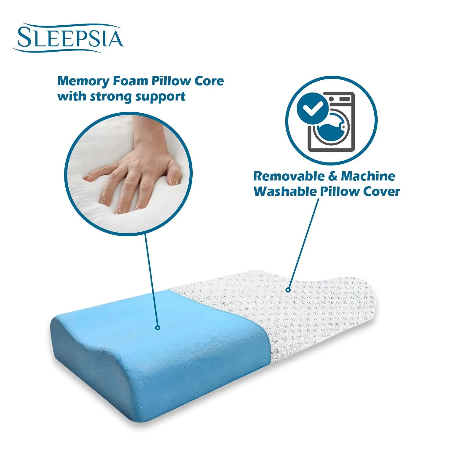 Gel Infused Thick Memory Foam Pillow for Neck Pain