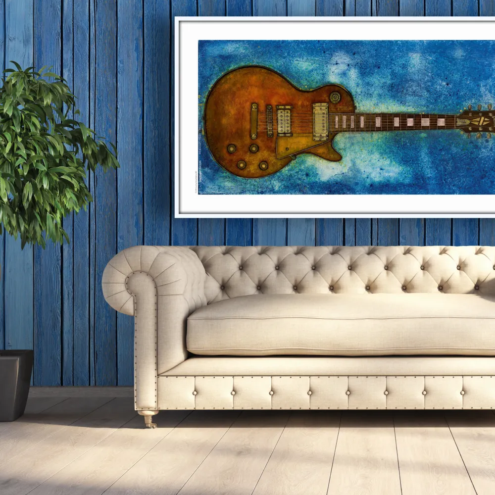 [gibson les paul custom guitar][limited edition print by seth b minkin]