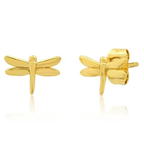 Gold Dragonfly Studs