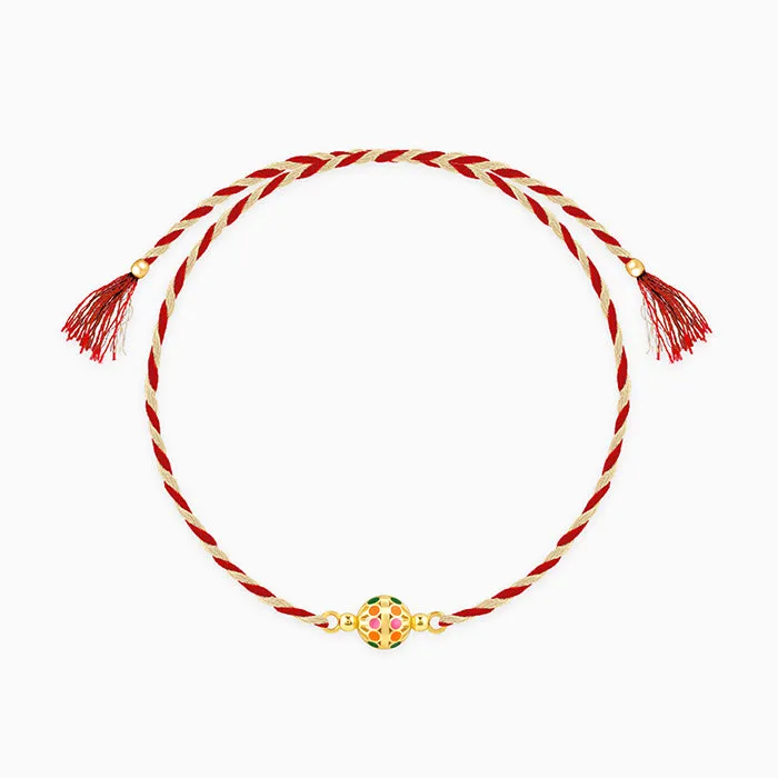 Golden Charming Ball Rakhi