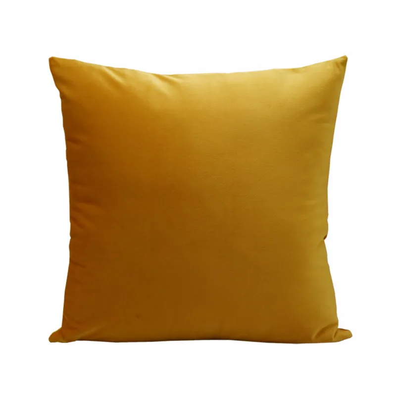 Golden Yellow Geometric Throw Cushion