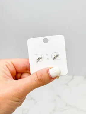 'Good Vibes' Stud Earrings - Silver