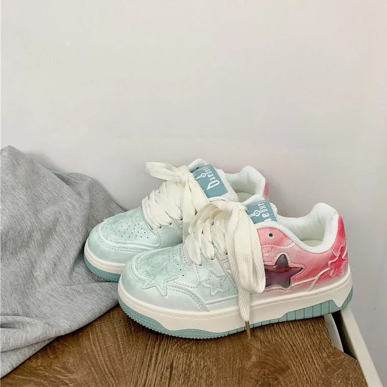 Gradient Star Aesthetic Sneakers