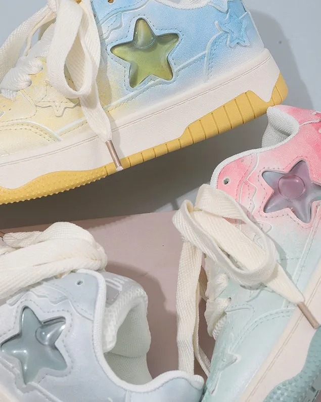 Gradient Star Aesthetic Sneakers