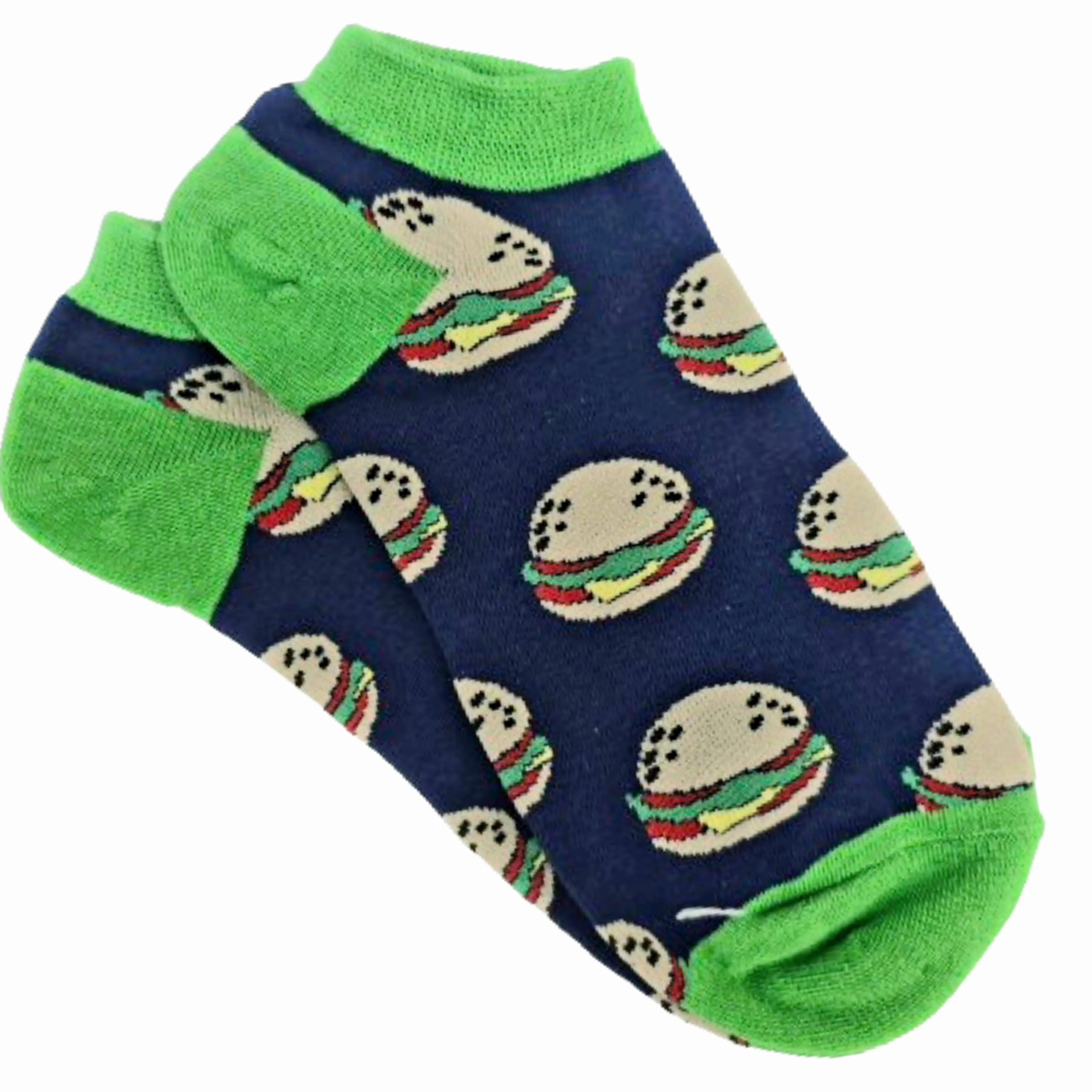 Hamburger Patterned Socks (Adult Medium - Women's Shoe Sizes 5-10)