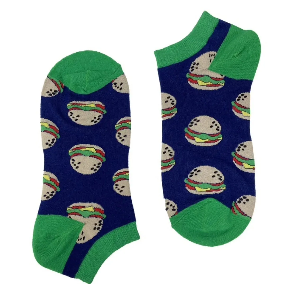 Hamburger Patterned Socks (Adult Medium - Women's Shoe Sizes 5-10)