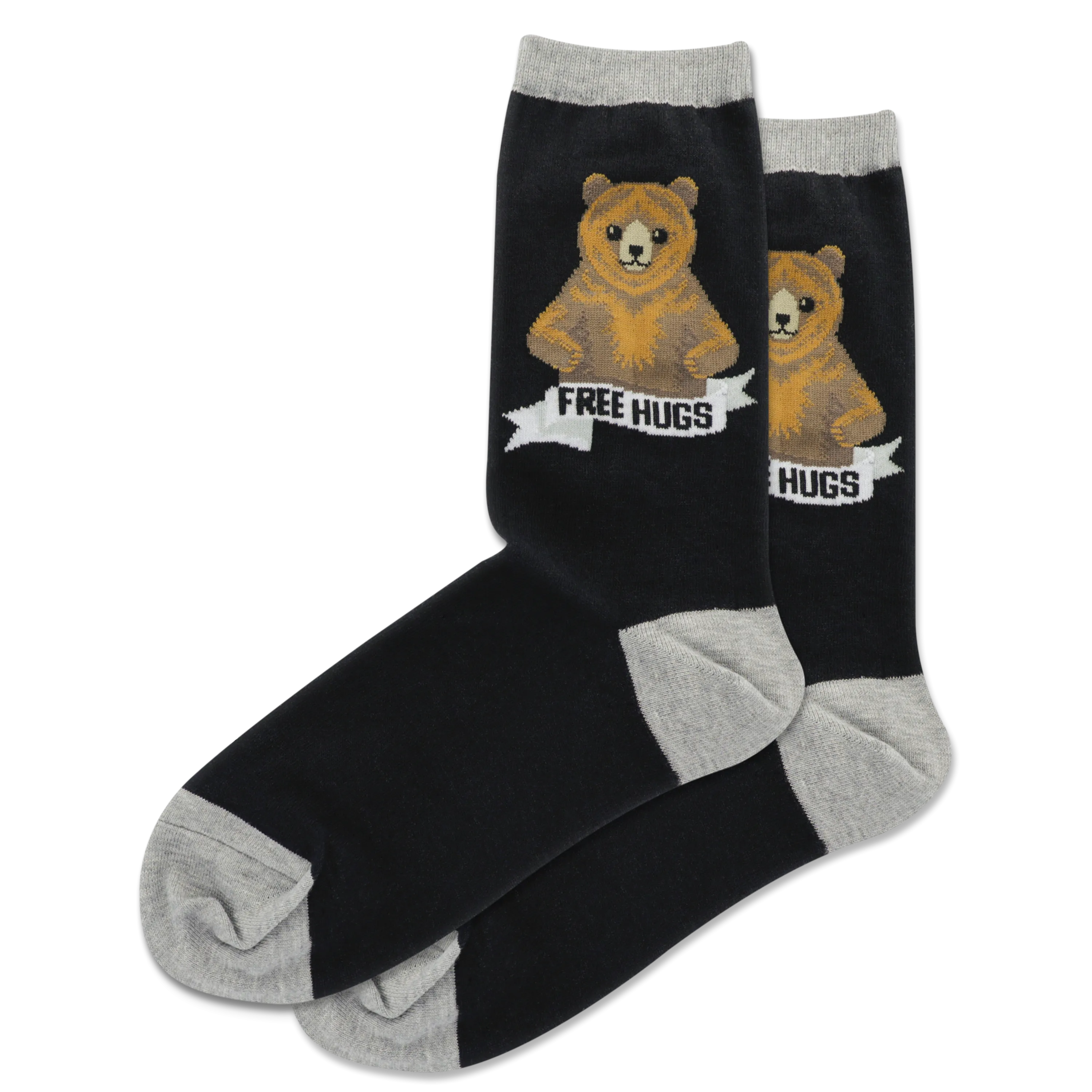 HOTSOX Women's Free Hug Bear Crew Socks