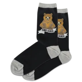 HOTSOX Women's Free Hug Bear Crew Socks