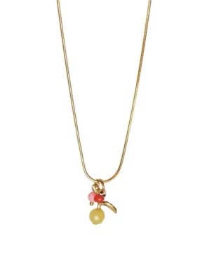 Hultquist Gold Summer Fruits Charm Necklace