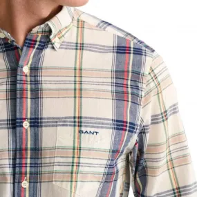 Indian Madras Check Shirt - Eggshell